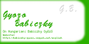 gyozo babiczky business card